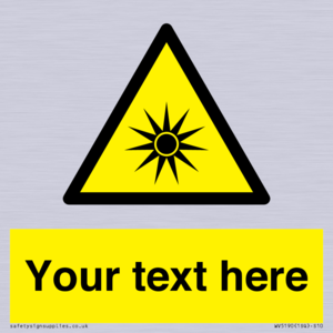 Custom Optical Radiation Sign